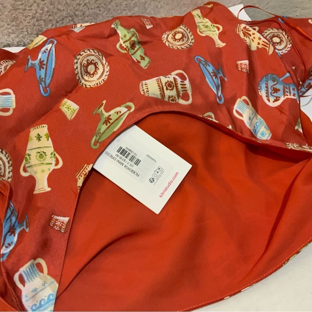 Nwt Kitri Layla Red Mini Printed Dress- Us Size 2 — image 7 of 8